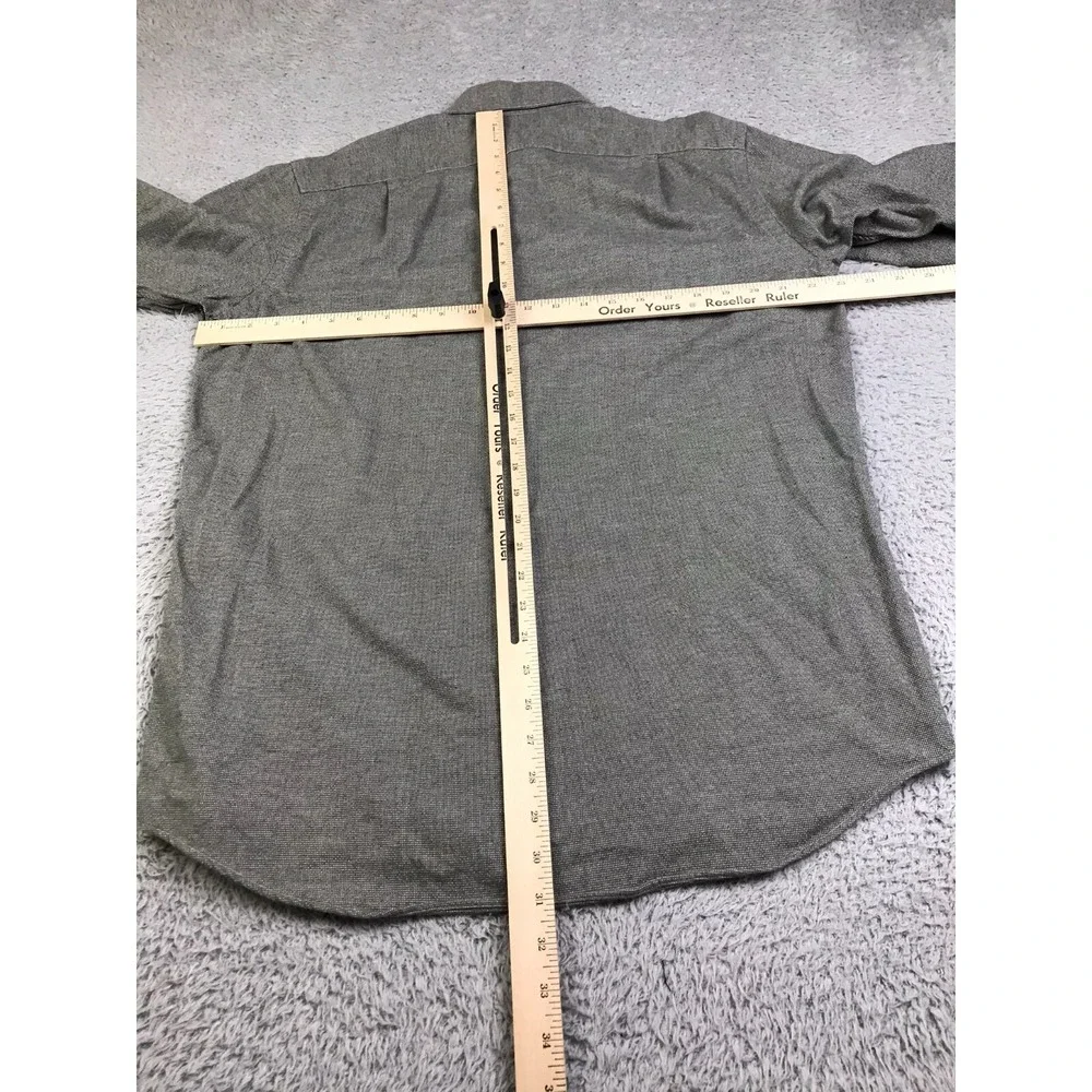 Polo Ralph Lauren Westerton Shirt Mens M Gray Cotton Flannel Button Up LS Vtg